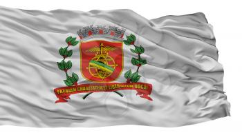 Santos City Flag, Country Brasil, Isolated On White Background, 3D Rendering