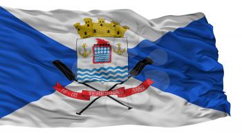 Teresina City Flag, Country Brasil, Isolated On White Background, 3D Rendering