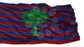 Floresta City Flag, Country Colombia, Boyaca Department, Isolated On White Background, 3D Rendering