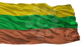 Pinchote City Flag, Country Colombia, Santander Department, Isolated On White Background, 3D Rendering