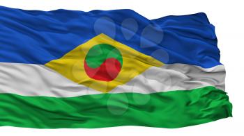 Pisba City Flag, Country Colombia, Boyaca Department, Isolated On White Background, 3D Rendering