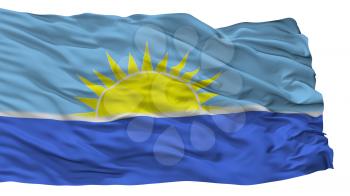 Riohacha City Flag, Country Colombia, Isolated On White Background, 3D Rendering