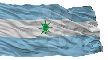Sitionuevo City Flag, Country Colombia, Magdalena Department, Isolated On White Background, 3D Rendering