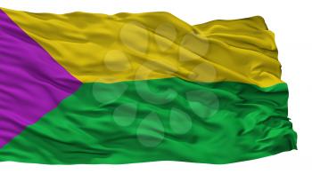 Turmeque City Flag, Country Colombia, Boyaca Department, Isolated On White Background, 3D Rendering