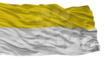 Uribia City Flag, Country Colombia, La Guajira Department, Isolated On White Background, 3D Rendering