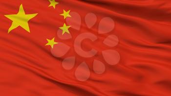 Republic Of China City Flag, Country China, Closeup View, 3D Rendering