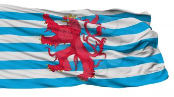 Civil Air Ensign Of Luxembourg Flag, Isolated On White Background, 3D Rendering