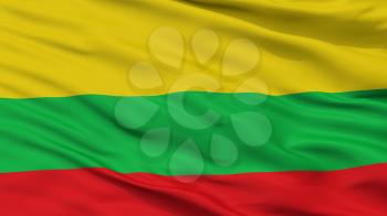 Almaguer City Flag, Country Colombia, Cauca Department, Closeup View, 3D Rendering