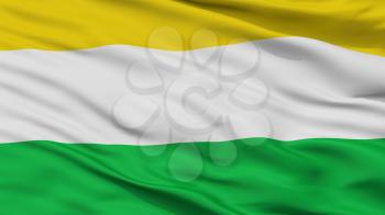 Amalfi City Flag, Country Colombia, Antioquia Department, Closeup View, 3D Rendering