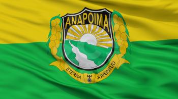 Anapoima City Flag, Country Colombia, Cundinamarca Department, Closeup View, 3D Rendering