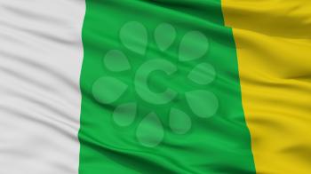 Arjona City Flag, Country Colombia, Bolivar Department, Closeup View, 3D Rendering