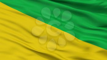 Buenaventura City Flag, Country Colombia, Closeup View, 3D Rendering