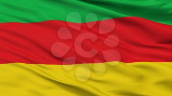 Cabrera City Flag, Country Colombia, Closeup View, 3D Rendering