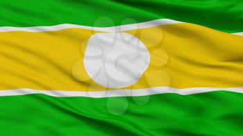 Cajica City Flag, Country Colombia, Closeup View, 3D Rendering