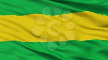 Caucasia City Flag, Country Colombia, Antioquia Department, Closeup View, 3D Rendering