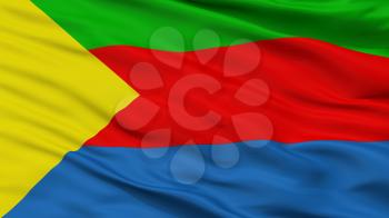 Copacabana City Flag, Country Colombia, Closeup View, 3D Rendering