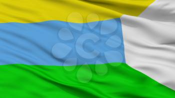Cunday City Flag, Country Colombia, Closeup View, 3D Rendering