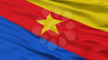 Guaduas City Flag, Country Colombia, Cundinamarca, Closeup View, 3D Rendering