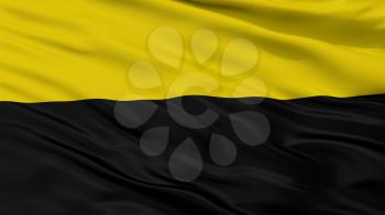 Heliconia City Flag, Country Colombia, Closeup View, 3D Rendering