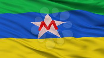 Maripi City Flag, Country Colombia, Closeup View, 3D Rendering