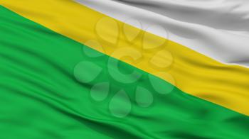 Medina City Flag, Country Colombia, Cundinamarca Department, Closeup View, 3D Rendering