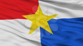 Monteria City Flag, Country Colombia, Cordoba Department, Closeup View, 3D Rendering