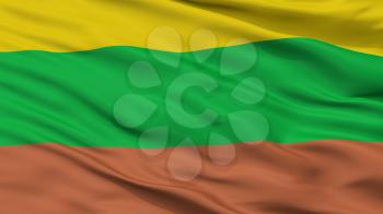 Pinchote City Flag, Country Colombia, Santander Department, Closeup View, 3D Rendering