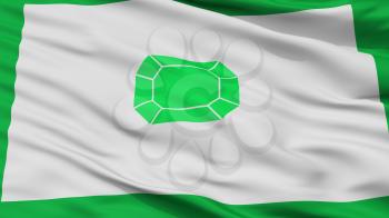 Quipama City Flag, Country Colombia, Closeup View, 3D Rendering