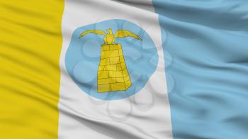 Santa Cruz De Lorica City Flag, Country Colombia, Cordoba Department, Closeup View, 3D Rendering