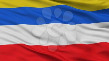Soata City Flag, Country Colombia, Boyaca Department, Closeup View, 3D Rendering