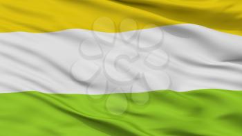 Tena City Flag, Country Colombia, Cundinamarca Department, Closeup View, 3D Rendering