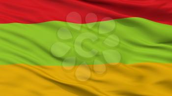 Toca City Flag, Country Colombia, Boyaca Department, Closeup View, 3D Rendering