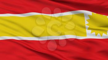 Topaipi City Flag, Country Colombia, Cundinamarca Department, Closeup View, 3D Rendering
