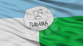 Tubara City Flag, Country Colombia, Atlantico Department, Closeup View, 3D Rendering
