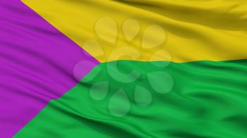 Turmeque City Flag, Country Colombia, Boyaca Department, Closeup View, 3D Rendering