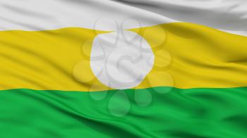 Vegachi City Flag, Country Colombia, Antioquia Department, Closeup View, 3D Rendering
