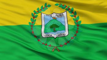 Vergara City Flag, Country Colombia, Cundinamarca Department, Closeup View, 3D Rendering