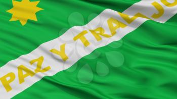 Yumbo City Flag, Country Colombia, Valle Del Cauca Department, Closeup View, 3D Rendering