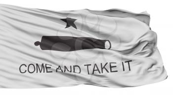 Come And Take It Texas Flag, Isolated On White Background, 3D Rendering