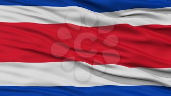 Closeup Costa Rica Flag, Waving in the Wind, High Resolution
