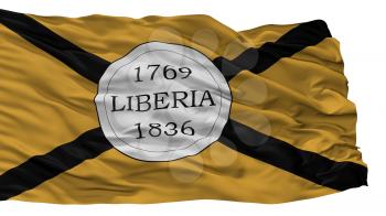 Liberia City Flag, Country Costa Rica, Isolated On White Background, 3D Rendering