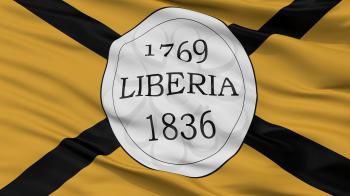Liberia City Flag, Country Costa Rica, Closeup View, 3D Rendering