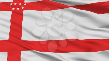 Palmares City Flag, Country Costa Rica, Closeup View, 3D Rendering