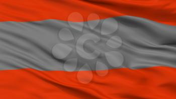 Poas City Flag, Country Costa Rica, Closeup View, 3D Rendering