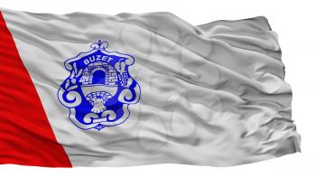 Buzeta City Flag, Country Croatia, Isolated On White Background, 3D Rendering