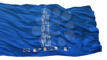 Split City Flag, Country Croatia, Isolated On White Background, 3D Rendering