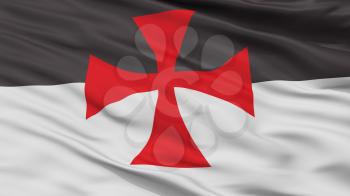 Crusader Closeup Flag, 3D Rendering