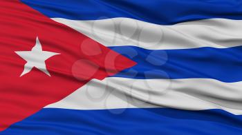 Closeup Cuba Flag, Waving in the Wind, High Resolution