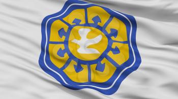Nicosia City Flag, Country Cyprus, Closeup View, 3D Rendering
