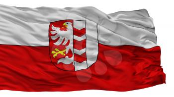 Opava Flag City Flag, Country Czech Republic, Isolated On White Background, 3D Rendering